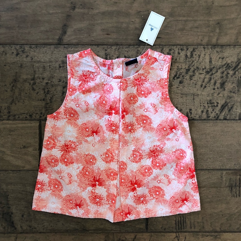 Girls Gap flower top NWT